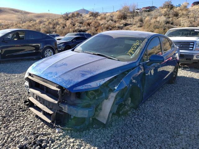 3FA6P0G71HR253161 - 2017 FORD FUSION S BLUE photo 1