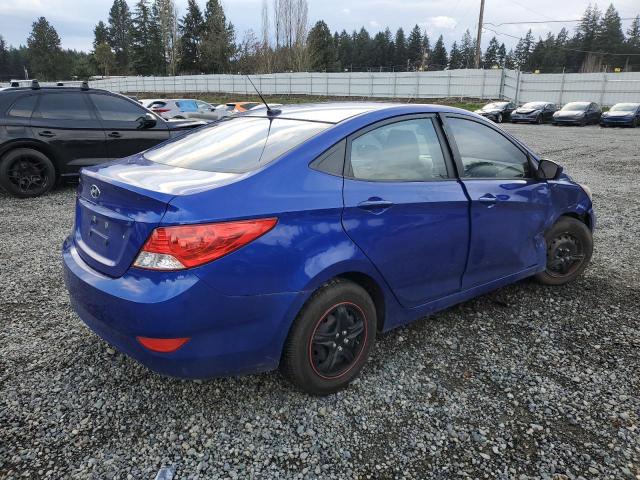 KMHCT4AE3EU754981 - 2014 HYUNDAI ACCENT GLS BLUE photo 3