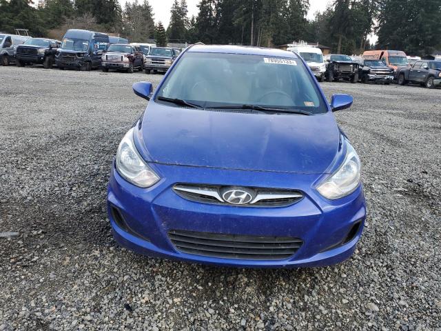 KMHCT4AE3EU754981 - 2014 HYUNDAI ACCENT GLS BLUE photo 5