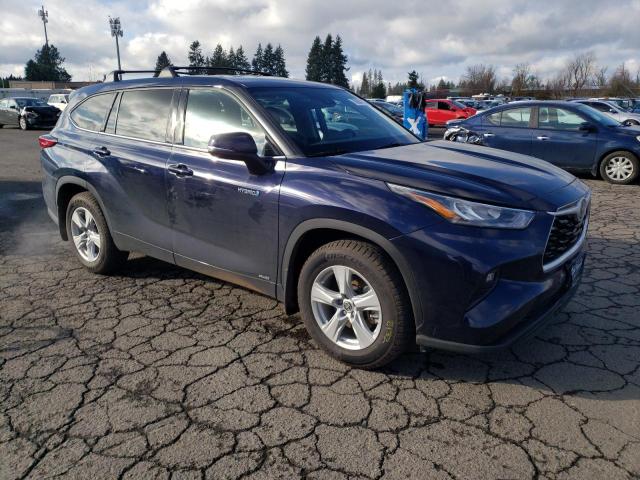 5TDBBRCH3LS512524 - 2020 TOYOTA HIGHLANDER HYBRID LE BLUE photo 4