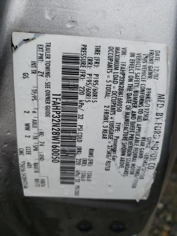 1FAHP32N28W160050 - 2008 FORD FOCUS S/SE SILVER photo 12