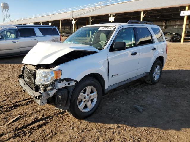 1FMCU49389KC41047 - 2009 FORD ESCAPE HYBRID WHITE photo 1