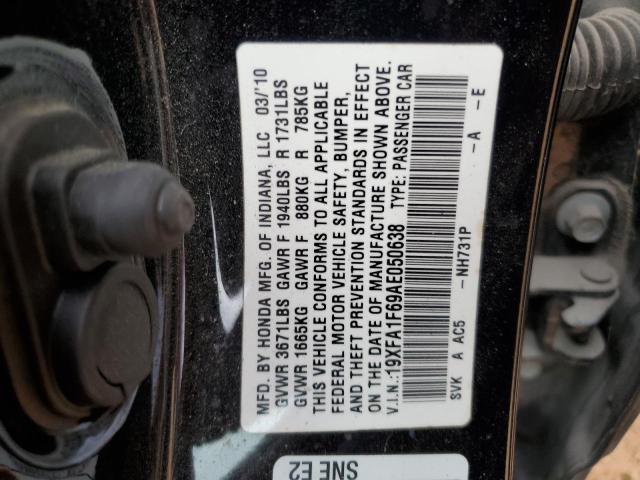 19XFA1F69AE050638 - 2010 HONDA CIVIC LX-S შავი ფოტო 13