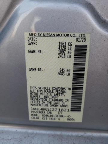 1N4BL4BV2LC221821 - 2020 NISSAN ALTIMA S SILVER photo 12