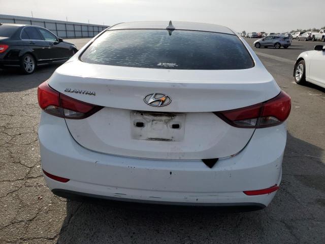 5NPDH4AE8EH455524 - 2014 HYUNDAI ELANTRA SE WHITE photo 6