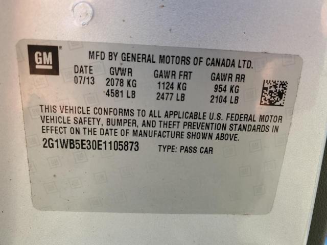 2G1WB5E30E1105873 - 2014 CHEVROLET IMPALA LIM LT SILVER photo 12