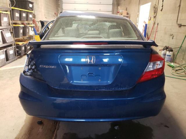 19XFB2F92CE315819 - 2012 HONDA CIVIC EXL BLUE photo 6