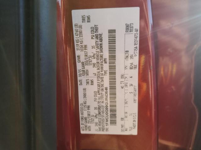 1FMCU0G99GUB43646 - 2016 FORD ESCAPE SE RED photo 14