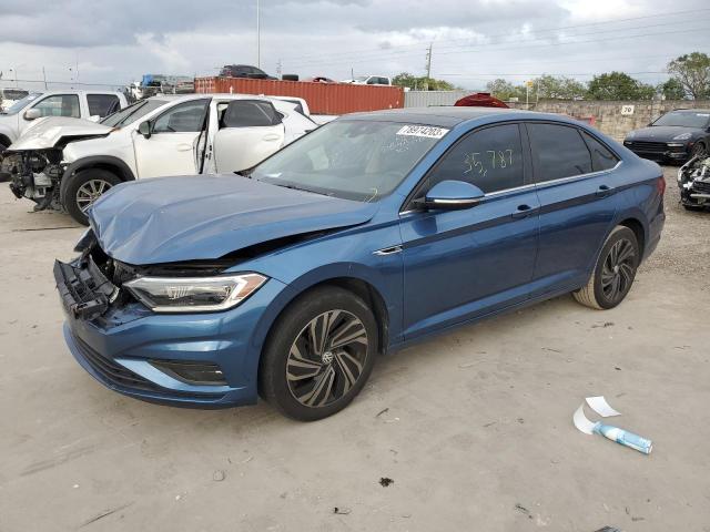 3VWG57BU2KM059508 - 2019 VOLKSWAGEN JETTA SEL PREMIUM BLUE photo 1