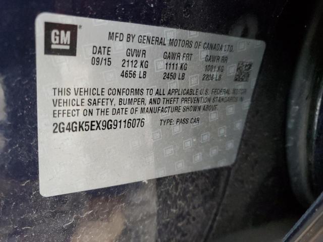 2G4GK5EX9G9116076 - 2016 BUICK REGAL 蓝色 照片 12