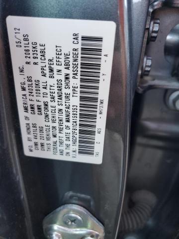 1HGCP2F81CA159353 - 2012 HONDA ACCORD EXL GRAY photo 13