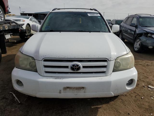 JTEEP21A750124113 - 2005 TOYOTA HIGHLANDER LIMITED WHITE photo 5