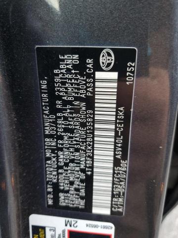 4T1BF3EK2BU135829 - 2011 TOYOTA CAMRY BASE 灰色 照片 12