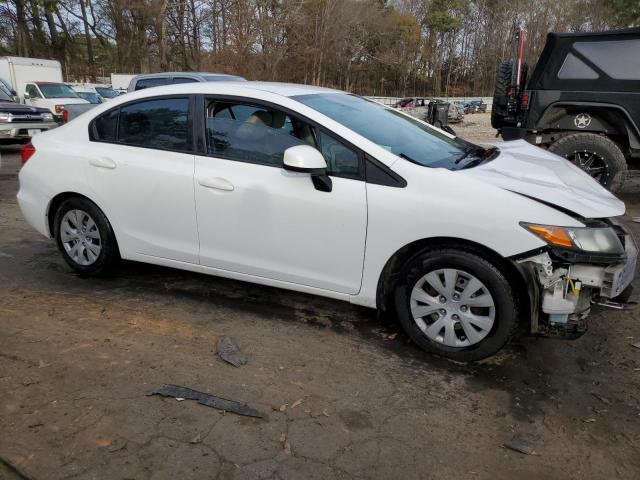 19XFB2F57CE102183 - 2012 HONDA CIVIC LX WHITE photo 4