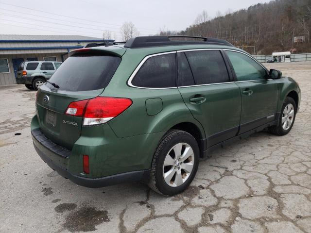 4S4BRCKC6C3297247 - 2012 SUBARU OUTBACK 2.5I LIMITED GREEN photo 3