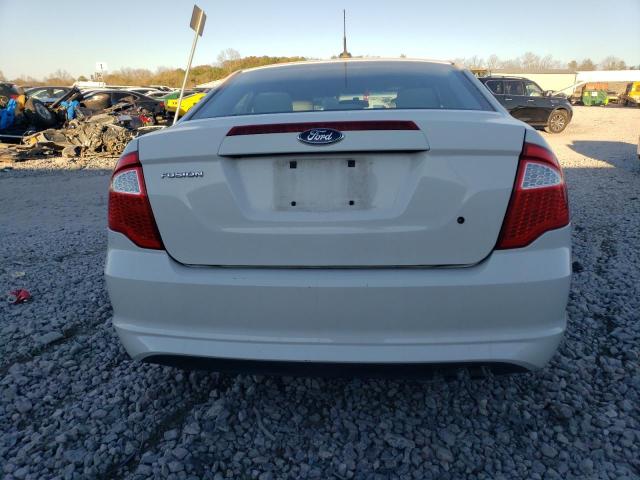 3FAHP0GA3CR321862 - 2012 FORD FUSION S WHITE photo 6