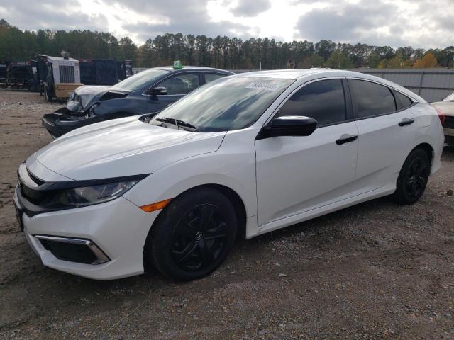 19XFC2F60KE016833 - 2019 HONDA CIVIC LX WHITE photo 1