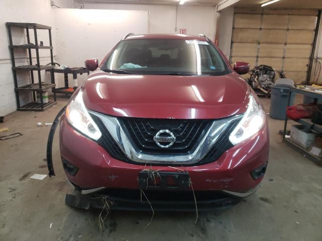 5N1AZ2MH7HN168542 - 2017 NISSAN MURANO S RED photo 5