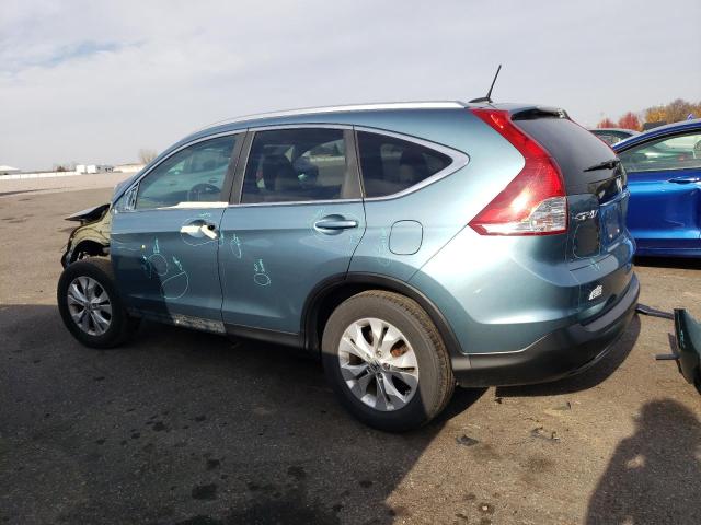 5J6RM4H77DL019938 - 2013 HONDA CR-V EXL BLUE photo 2