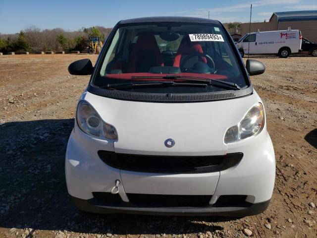 WMEEJ31X69K306722 - 2009 SMART FORTWO PURE WHITE photo 5