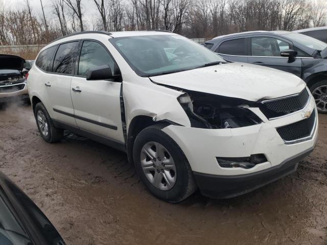 1GNKREED2CJ375160 - 2012 CHEVROLET TRAVERSE LS WHITE photo 4