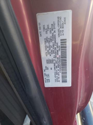 4TASN92N1YZ662020 - 2000 TOYOTA TACOMA XTRACAB PRERUNNER 红色 照片 12