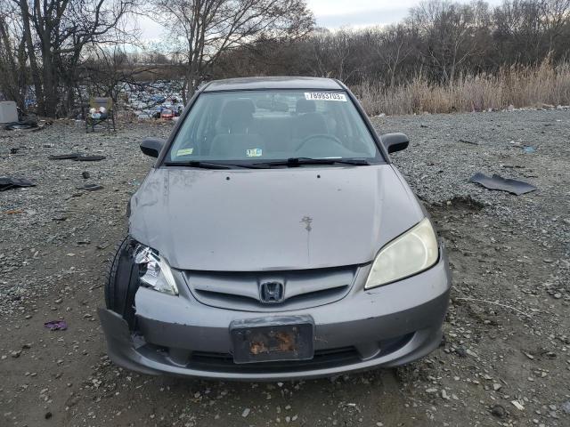 2HGES16545H560715 - 2005 HONDA CIVIC LX GRAY photo 5