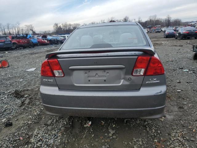 2HGES16545H560715 - 2005 HONDA CIVIC LX GRAY photo 6