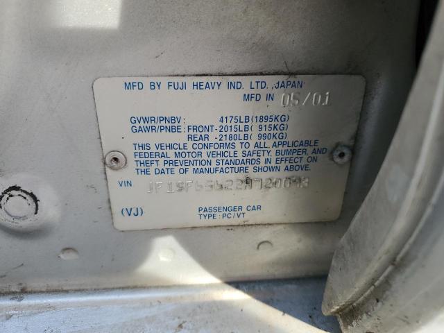 JF1SF65622H720093 - 2002 SUBARU FORESTER S SILVER photo 13