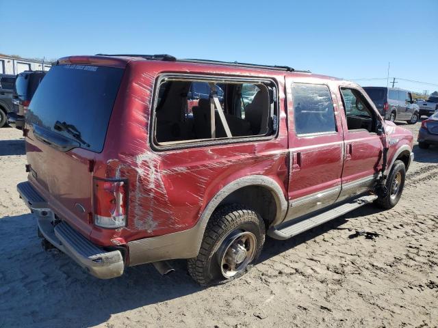 1FMSU43F52EC84909 - 2002 FORD EXCURSION LIMITED BURGUNDY photo 3