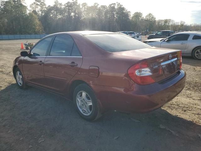 4T1BF32K92U523869 - 2002 TOYOTA CAMRY LE BURGUNDY photo 2