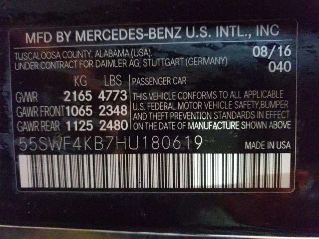 55SWF4KB7HU180619 - 2017 MERCEDES-BENZ C 300 4MATIC BLACK photo 13