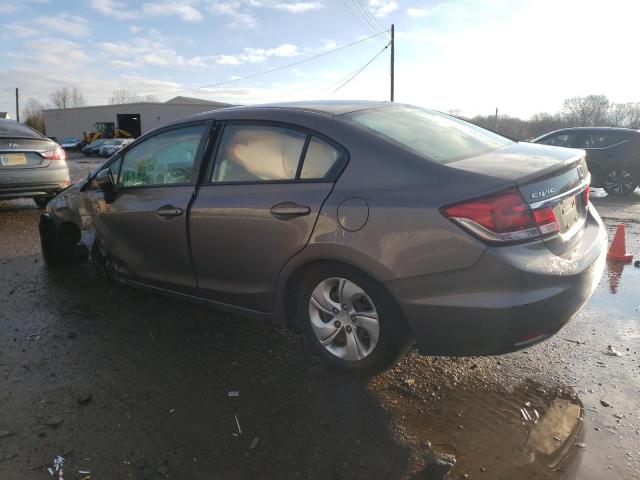 2HGFB2F50EH508976 - 2014 HONDA CIVIC LX GRAY photo 2