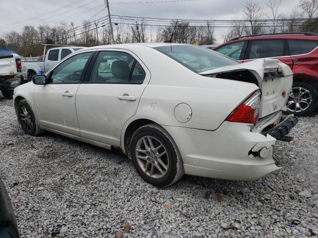 3FAHP0GAXBR268446 - 2011 FORD FUSION S WHITE photo 2