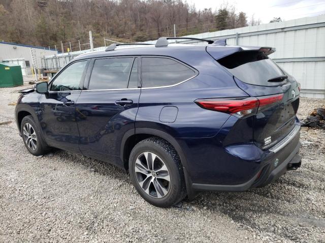 5TDGZRBH5LS515752 - 2020 TOYOTA HIGHLANDER XLE BLUE photo 2