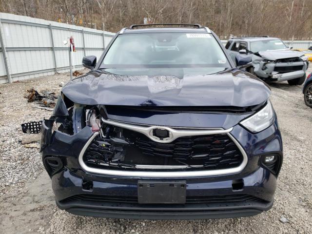 5TDGZRBH5LS515752 - 2020 TOYOTA HIGHLANDER XLE BLUE photo 5
