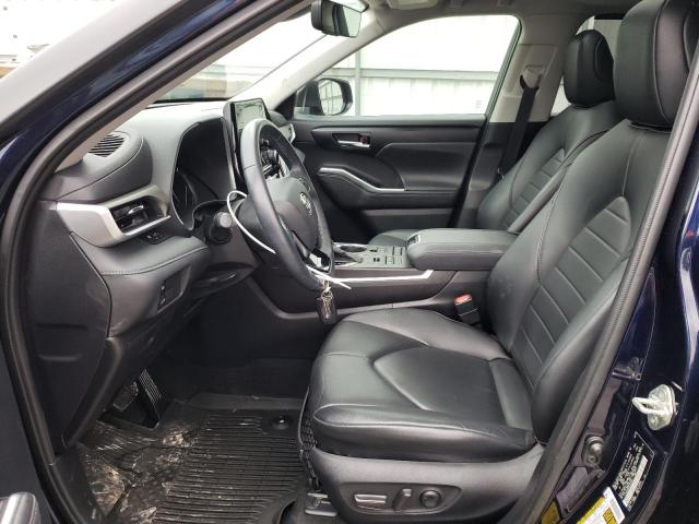 5TDGZRBH5LS515752 - 2020 TOYOTA HIGHLANDER XLE BLUE photo 7