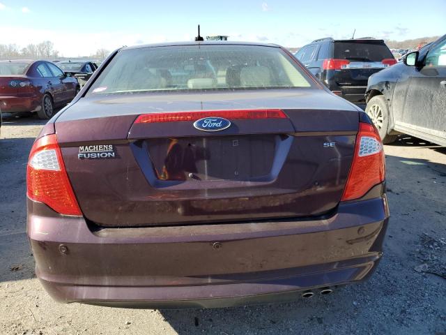 3FAHP0HA5CR301689 - 2012 FORD FUSION SE MAROON photo 6