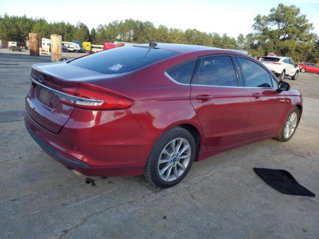 3FA6P0H71HR402005 - 2017 FORD FUSION SE BURGUNDY photo 3