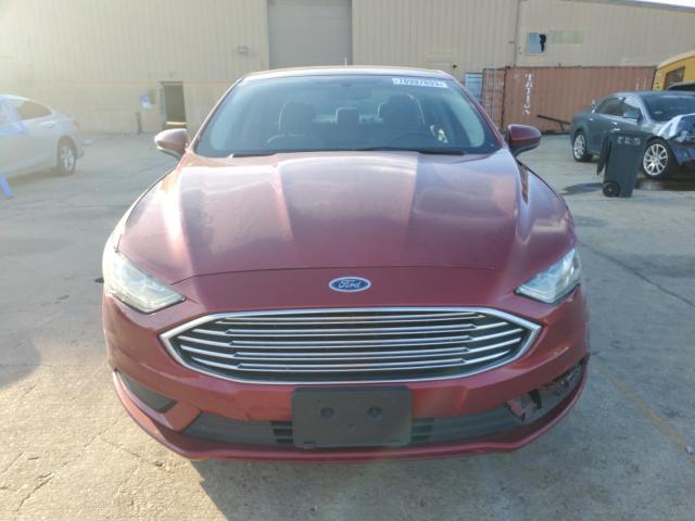 3FA6P0H71HR402005 - 2017 FORD FUSION SE BURGUNDY photo 5