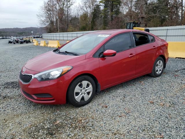 KNAFK4A63G5487705 - 2016 KIA FORTE LX RED photo 1