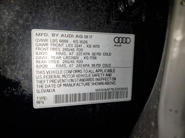WA1VAAF76JD008489 - 2018 AUDI Q7 PRESTIGE BLUE photo 13