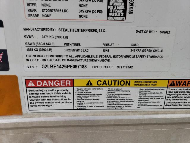 52LBE1426PE097188 - 2023 UTILITY TRAILER თეთრი ფოტო 10