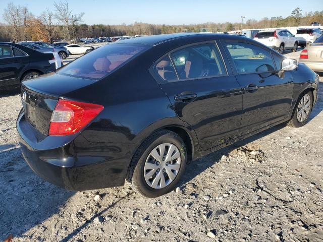 19XFB2F55CE101307 - 2012 HONDA CIVIC LX BLACK photo 3