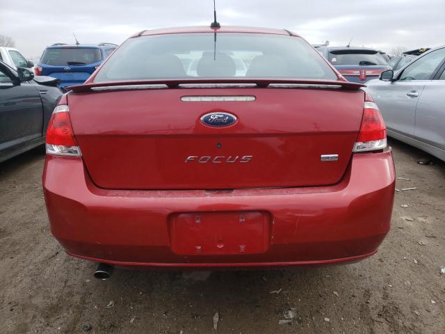 1FAHP36NX9W243396 - 2009 FORD FOCUS SES RED photo 6