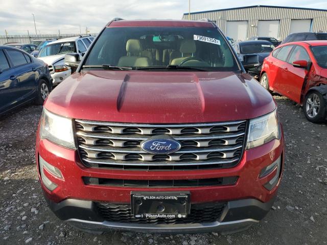 1FM5K8D85GGC31438 - 2016 FORD EXPLORER XLT RED photo 5