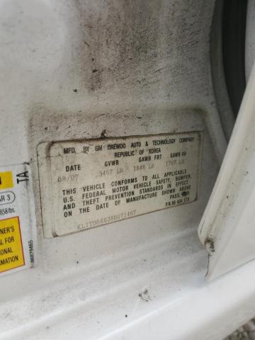 KL1TD56638B071467 - 2008 CHEVROLET AVEO BASE 白色 照片 12