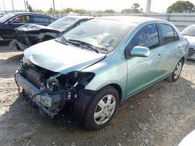 JTDBT4K32A4071614 - 2010 TOYOTA YARIS GREEN photo 2