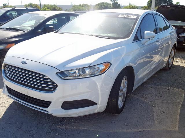 3FA6P0H77GR343461 - 2016 FORD FUSION SE WHITE photo 2