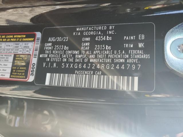 5XXG64J24RG244797 - 2024 KIA K5 GT LINE BLACK photo 12